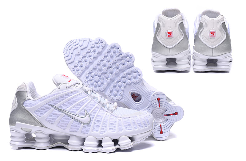 nike shox TL shoes women-white/silver